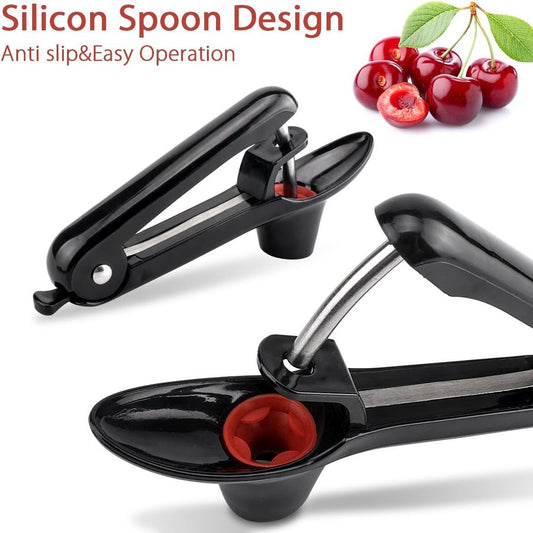 Cherry Pitter Tool And Olive Pitter Remover Stoner Manual Kitchen Gadget Black