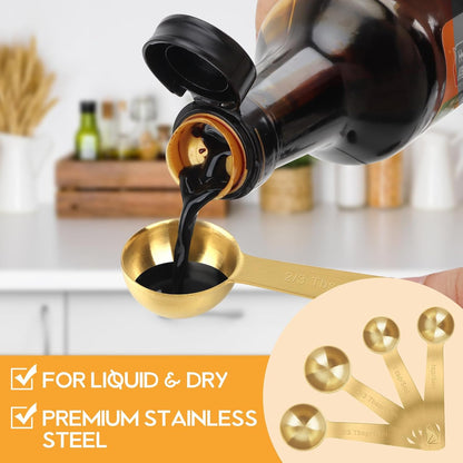1 Teaspoon(5 mL | 5 cc | 1 Tsp | 1/3 Tablespoon) Stainless Steel Single Measuring Spoon, Easy to Use and Easy to Wash Metal Measuring Spoons Kitchen Gadgets for Cooking & Baking