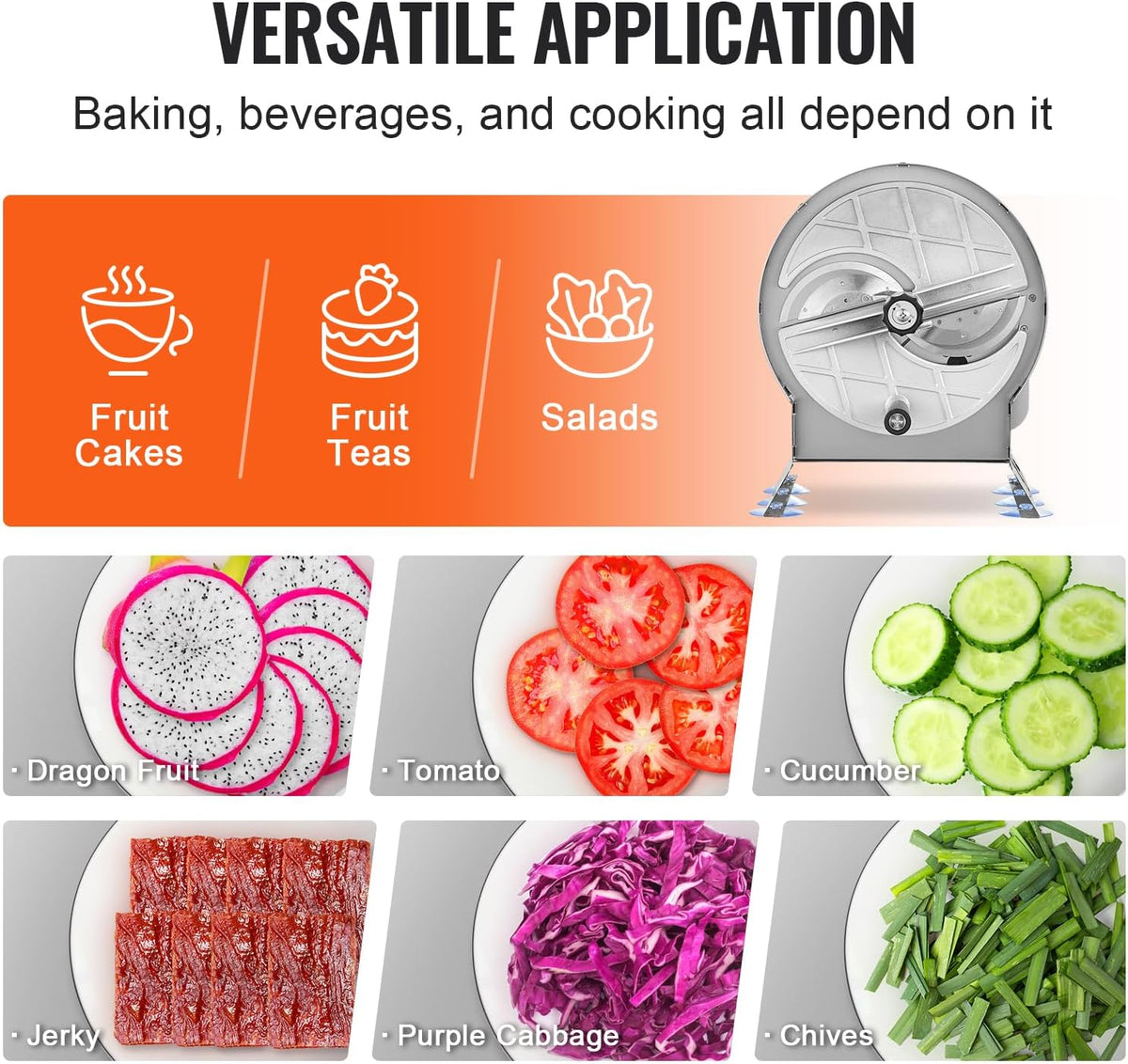 Manual Vegetable Fruit Slicer, 0-0.5"/0-12mm Thickness Adjustable Commercial Slicer Machine, Stainless Steel Food Cutter Slicing Machine with 2 Spare Blades, for Potato, Cucumber, Lemon, Tomato