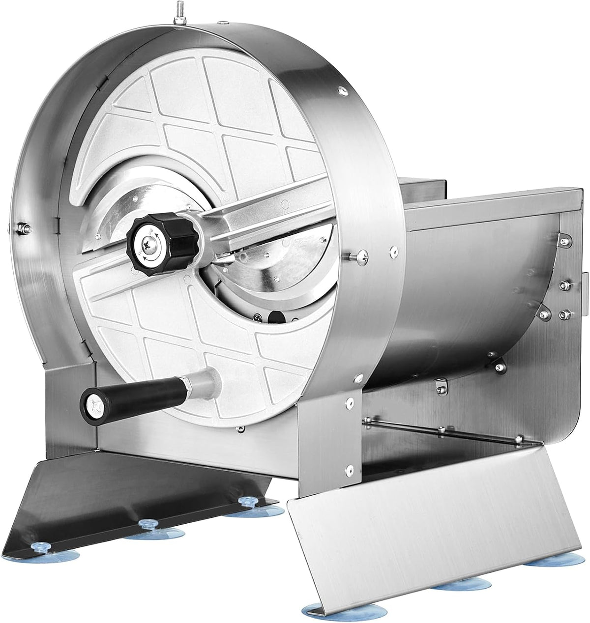 Manual Vegetable Fruit Slicer, 0-0.5"/0-12mm Thickness Adjustable Commercial Slicer Machine, Stainless Steel Food Cutter Slicing Machine with 2 Spare Blades, for Potato, Cucumber, Lemon, Tomato