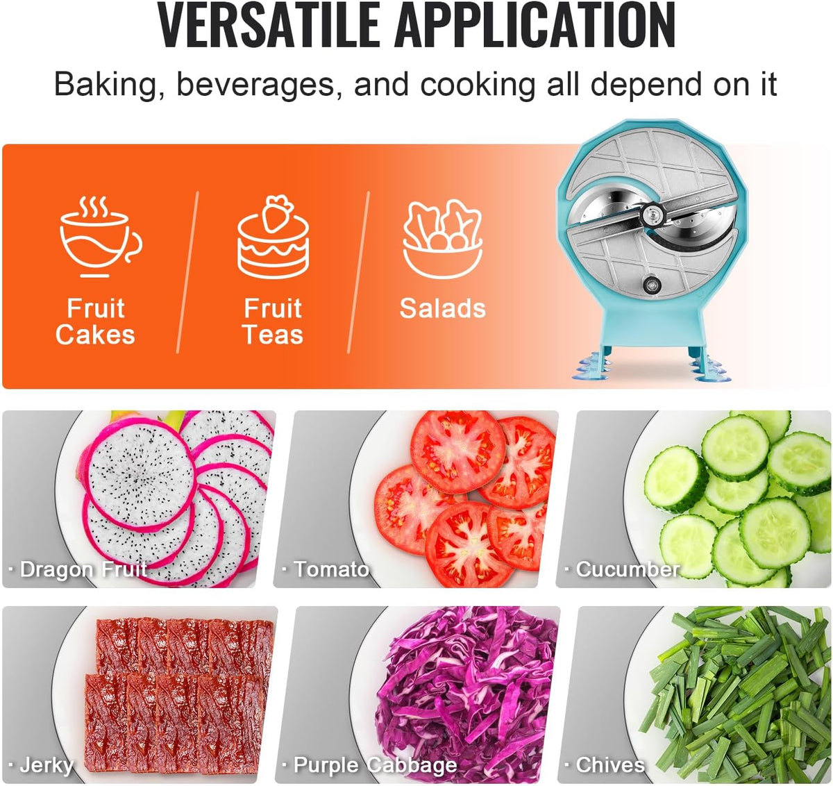 Manual Vegetable Fruit Slicer, 0-0.5"/0-12mm Thickness Adjustable Commercial Slicer Machine, Stainless Steel Food Cutter Slicing Machine with 2 Spare Blades, for Potato, Cucumber, Lemon, Tomato