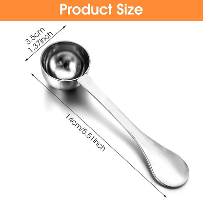 Stainless Steel Coffee Scoop 1 tbsp, Long Handle for Espresso