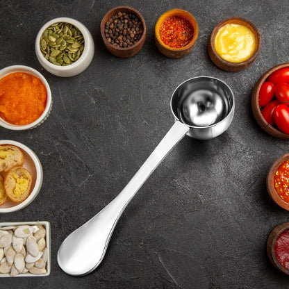 Stainless Steel Coffee Scoop 1 tbsp, Long Handle for Espresso