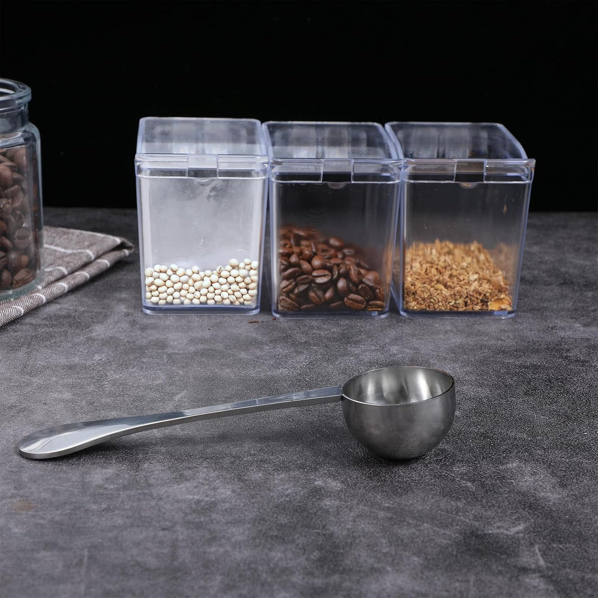 Stainless Steel Coffee Scoop 1 tbsp, Long Handle for Espresso