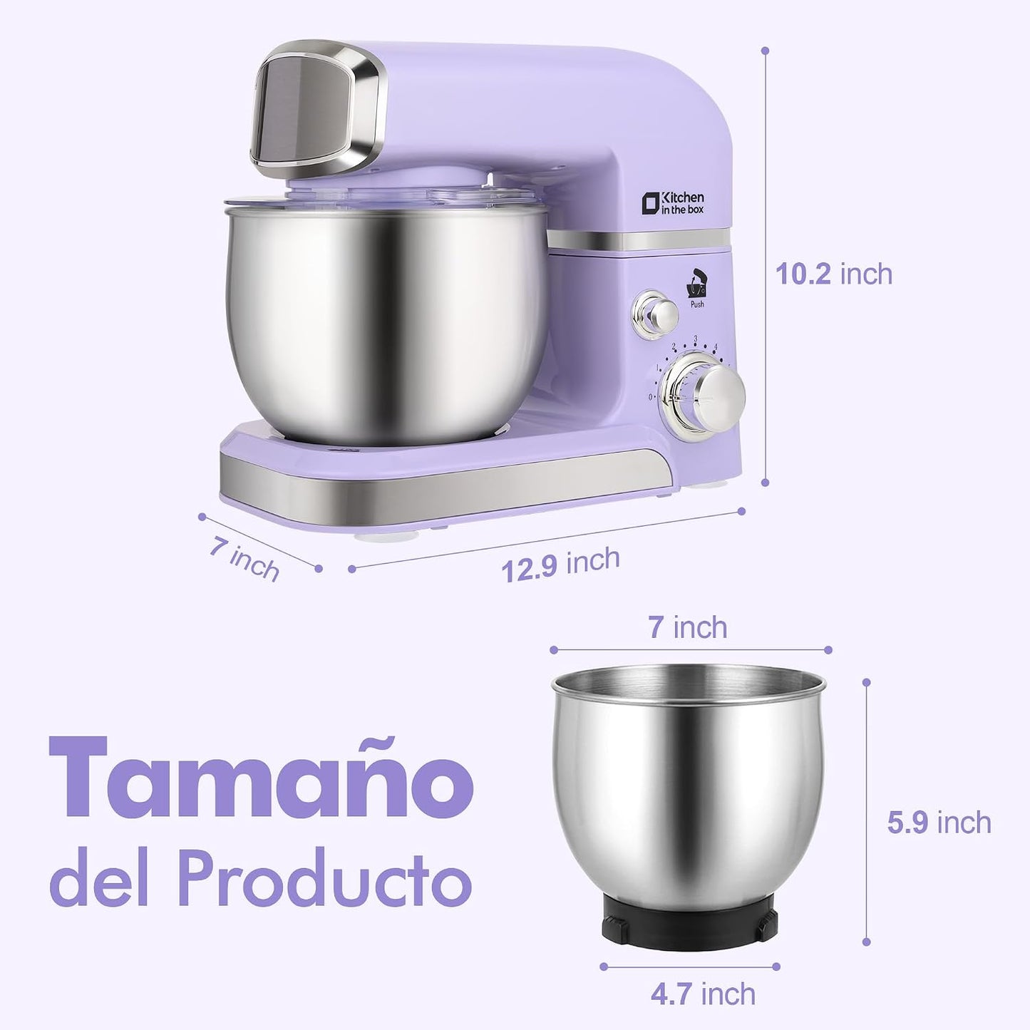 Stand Mixer,3.2Qt Small Electric Food Mixer,6 Speeds Portable Lightweight Kitchen Mixer for Daily Use with Egg Whisk,Dough Hook,Flat Beater (Pink)