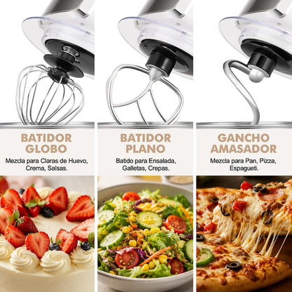Stand Mixer,3.2Qt Small Electric Food Mixer,6 Speeds Portable Lightweight Kitchen Mixer for Daily Use with Egg Whisk,Dough Hook,Flat Beater (Pink)