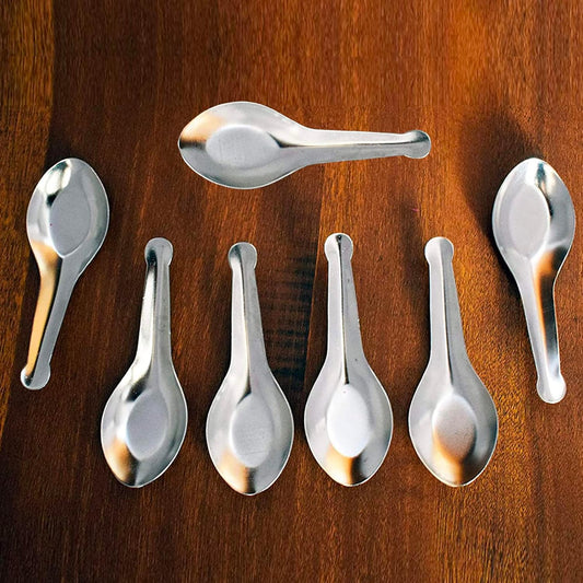 Stainless Steel Masala Spoons for Small Containers Mini Spoon for Masala Dabba Spices Spoons, All Tea Coffee Sugar & Spices Set of 7 pcs 3.5 Inch