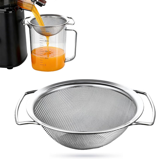 Juice Strainer for Nama J2, 304 Stainless Fine Mesh Strainer for Juicing | Juice Strainer After Juicing,Bilateral handles-304 Stainless Steel ,Easy Clean(for most containers)