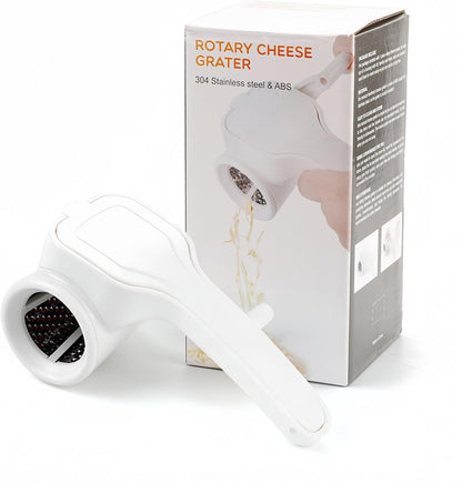 Hand-Crank Cheese Grater, Manual 304 Stainless Steel Grinder | Cheese Grinder for Cooking & Baking, Manual Cheese Shredder for Parmesan, Cheddar, Chocolate & Vegetables