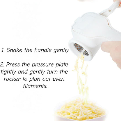 Hand-Crank Cheese Grater, Manual 304 Stainless Steel Grinder | Cheese Grinder for Cooking & Baking, Manual Cheese Shredder for Parmesan, Cheddar, Chocolate & Vegetables
