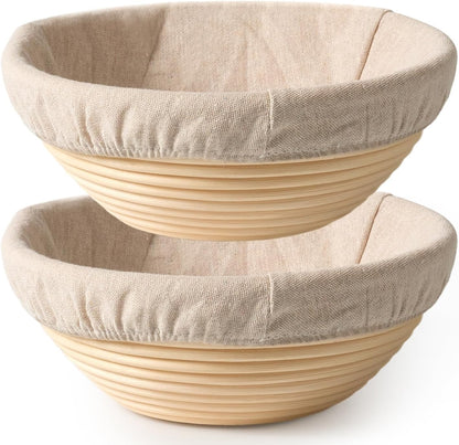 BAVIFY Sourdough Starter Kit, Banneton Bread Proofing Baskets Set