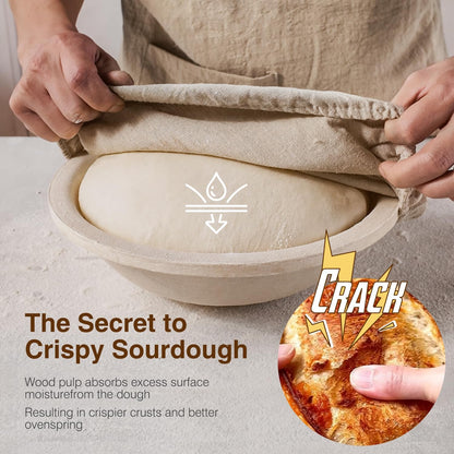BAVIFY Sourdough Starter Kit, Banneton Bread Proofing Baskets Set