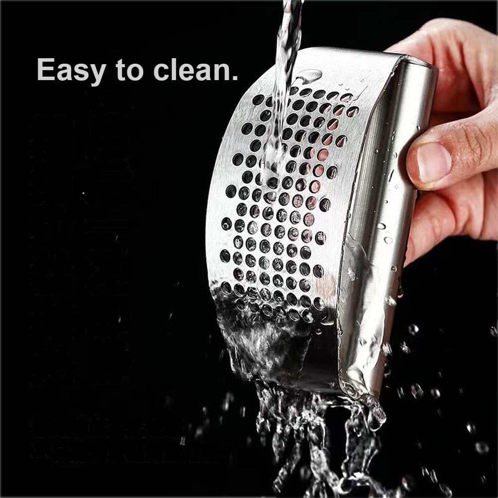 Garlic Press Rocker Stainless Steel,Garlic Mincer Garlic Crusher Tools, Garlic Smasher,Dishwasher Safe