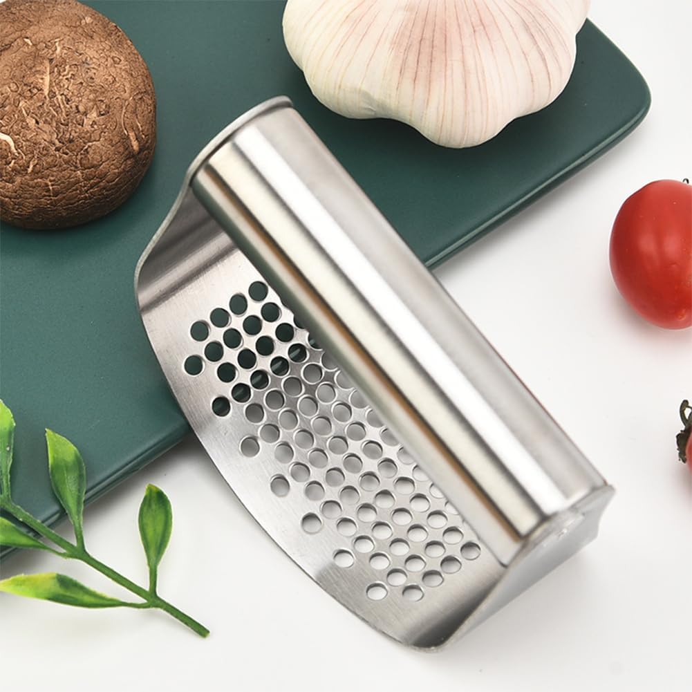 Garlic Press Rocker Stainless Steel,Garlic Mincer Garlic Crusher Tools, Garlic Smasher,Dishwasher Safe