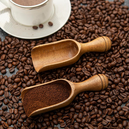 Wooden Scoops for Canisters Wooden Scoop for Jars Acacia 4.5″ Mini Scoop for Ground Coffee bath Scooper salt Laundry Scoop Measuring Spoon Shovel -Multipurpose