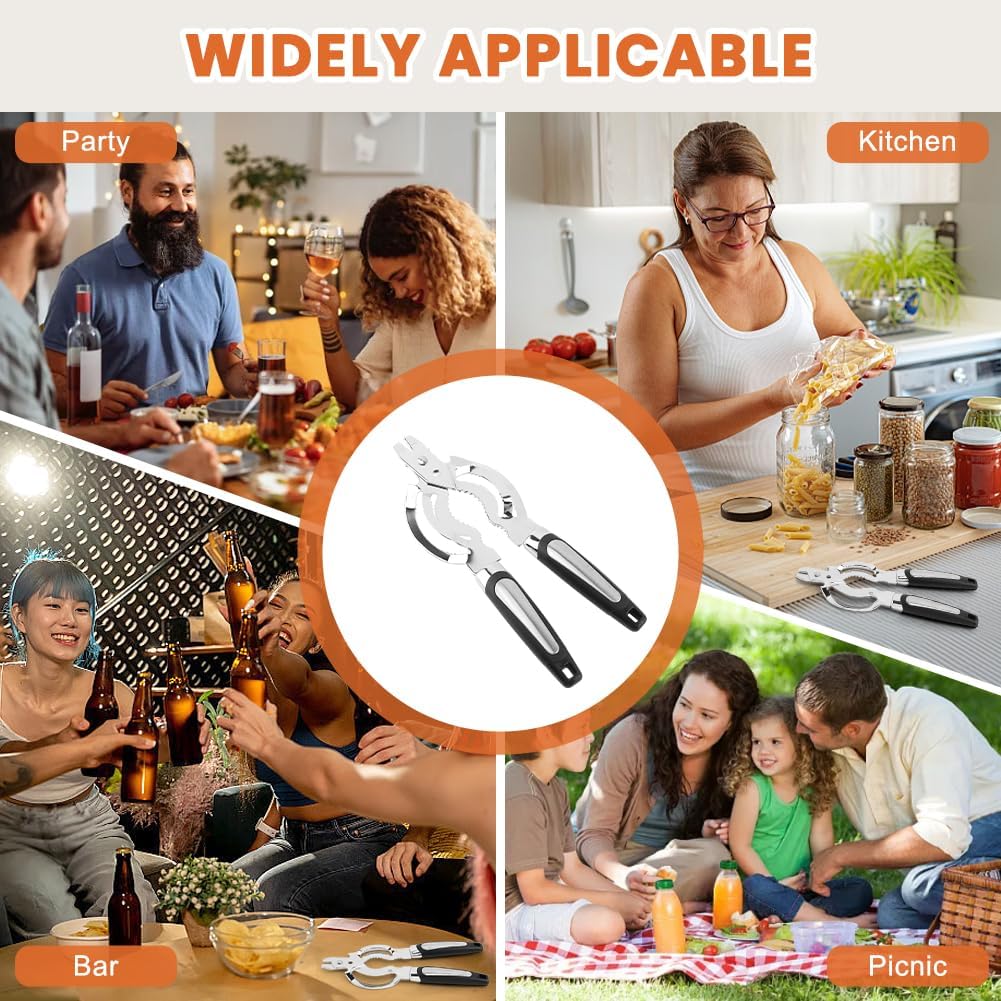 Jar Opener, Adjustable Stainless Steel Jar Lid Opener Tool