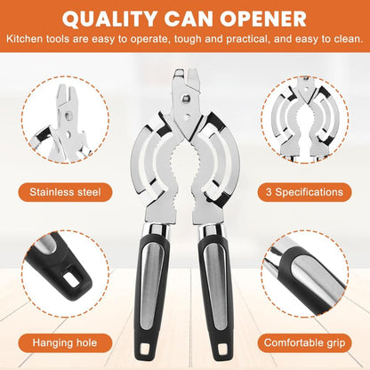 Jar Opener, Adjustable Stainless Steel Jar Lid Opener Tool