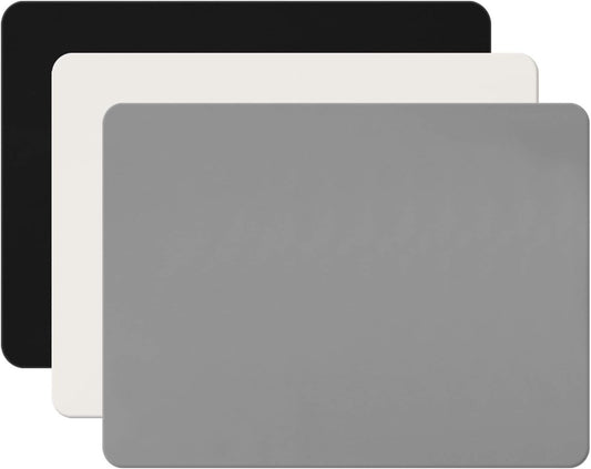 3Pack Silicone Sheet for Crafts, Resin Jewelry Casting Molds Mat, Food Grade Silicone Placemat, Multipurpose Table Protector, Nonstick Nonskid Heat-Resistant, Black&Gray&Beige (15.7x11.8inch)