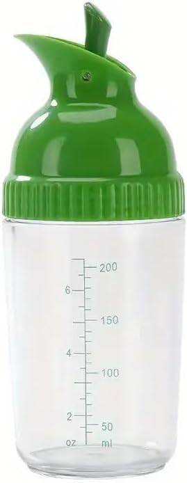 Salad Dressing Shaker Container, Pour Spout, LeakprooF, Dishwasher Safe, Homemade Oil and Vinegar Salad Dressing Bottle Mixer Dispenser (Green)