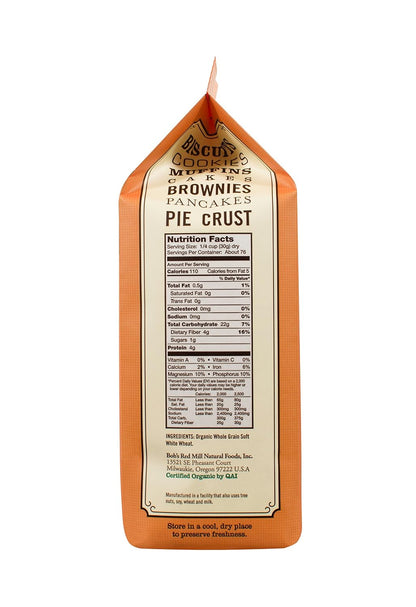 Organic Pastry Flour Whole Wheat 5 lb, 80 Ounce
