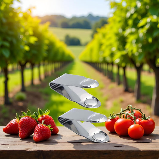 Stainless Steel Strawberry Huller Fruit Stem Remover Home Kitchen Tools for Cherry Tomato, Silver, 2.8 * 1, 2PCS