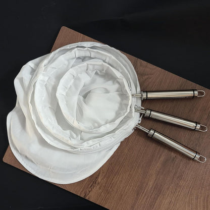 Fine Mesh Cheese Cloth, Fine Mesh Strainer Bags, Nut Milk Bag with Stainless Steel Handle, Cheesecloth for Straining, Turkey, Cooking, Cheese, NutMilk, Juices, S