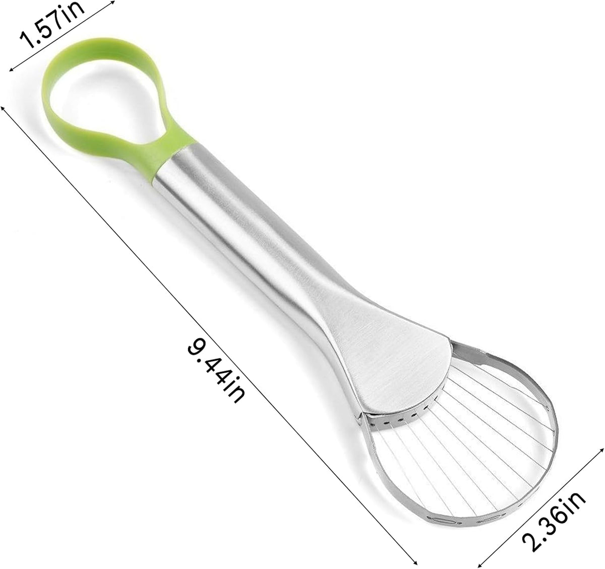 Avocado Slicer Tool,3-in-1 Stainless Steel Avocados Cutter Green