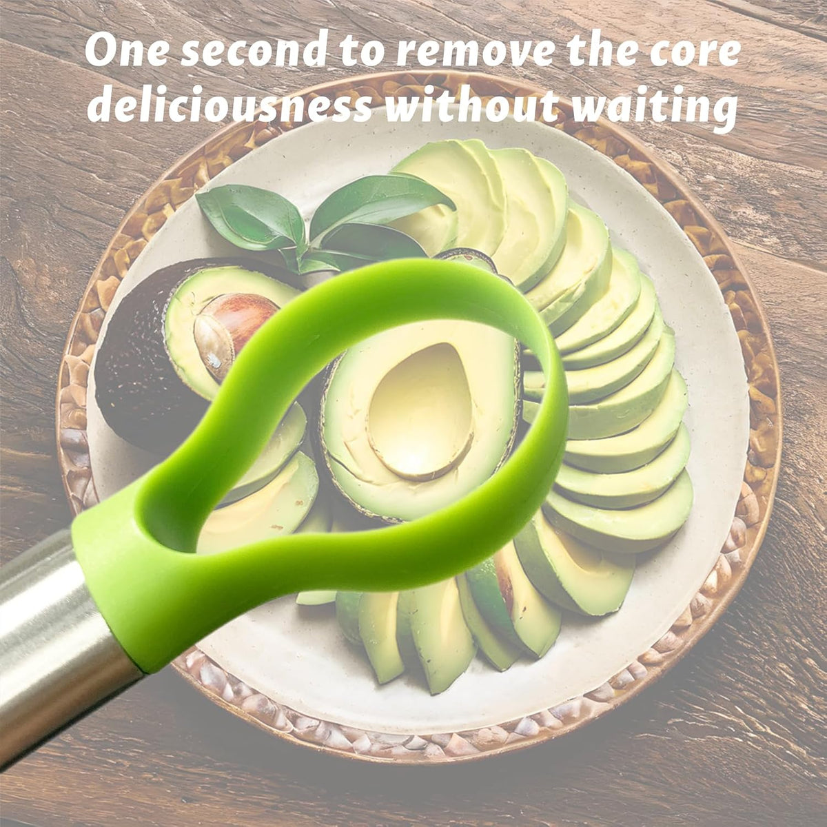 Avocado Slicer Tool,3-in-1 Stainless Steel Avocados Cutter Green