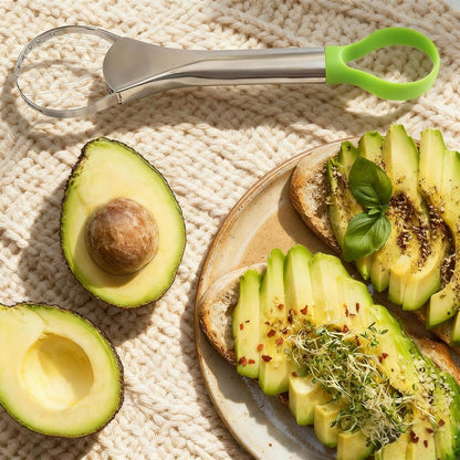 Avocado Slicer Tool,3-in-1 Stainless Steel Avocados Cutter Green