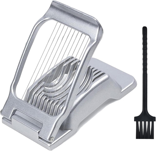 Egg Slicer for Hard Boiled Eggs Aluminum Wire Cutter | Stainless steel wire slicer for strawberries, mushrooms and soft foods, even cuts for salads, sandwiches and meal prep
