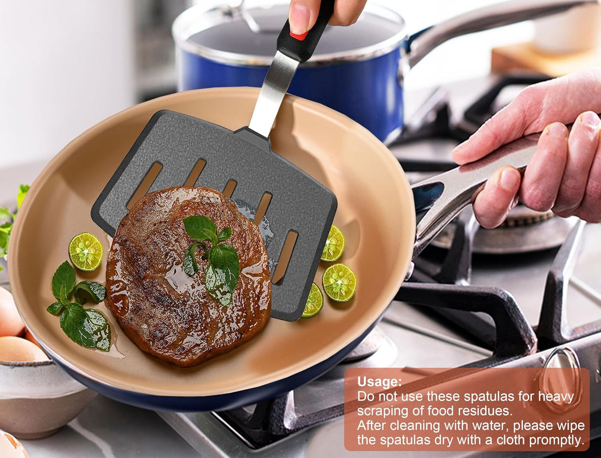 Mixed 5 Piece Silicone Spatula Set,No-Melt Handle and Blade