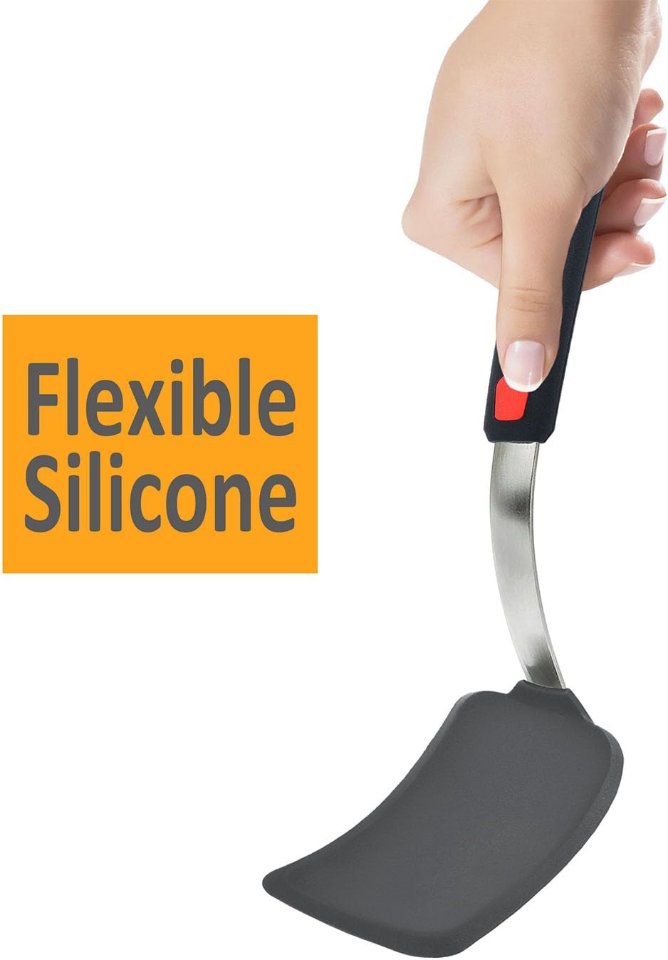 Mixed 5 Piece Silicone Spatula Set,No-Melt Handle and Blade