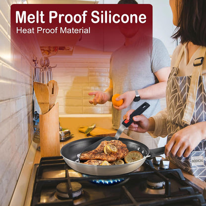 Mixed 5 Piece Silicone Spatula Set,No-Melt Handle and Blade