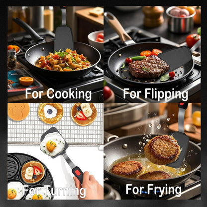 Mixed 5 Piece Silicone Spatula Set,No-Melt Handle and Blade