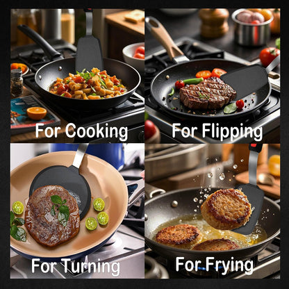 Mixed 5 Piece Silicone Spatula Set,No-Melt Handle and Blade