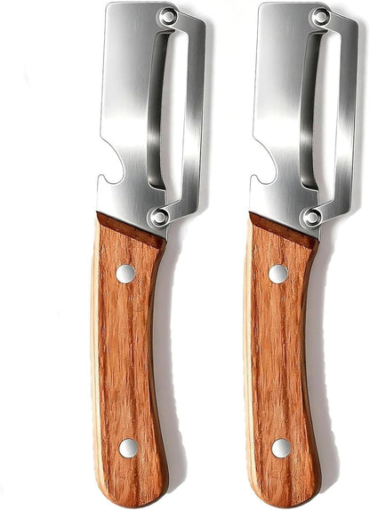 2026 Upgrade Vegetable Peeler With Wooden Handle, Stainless Steel Wide Blade Potato and Carrot Peeler, 2-in-1 Veggie PeelerIncludes a bottle opener; perfect for the kitchen, camping, and travel