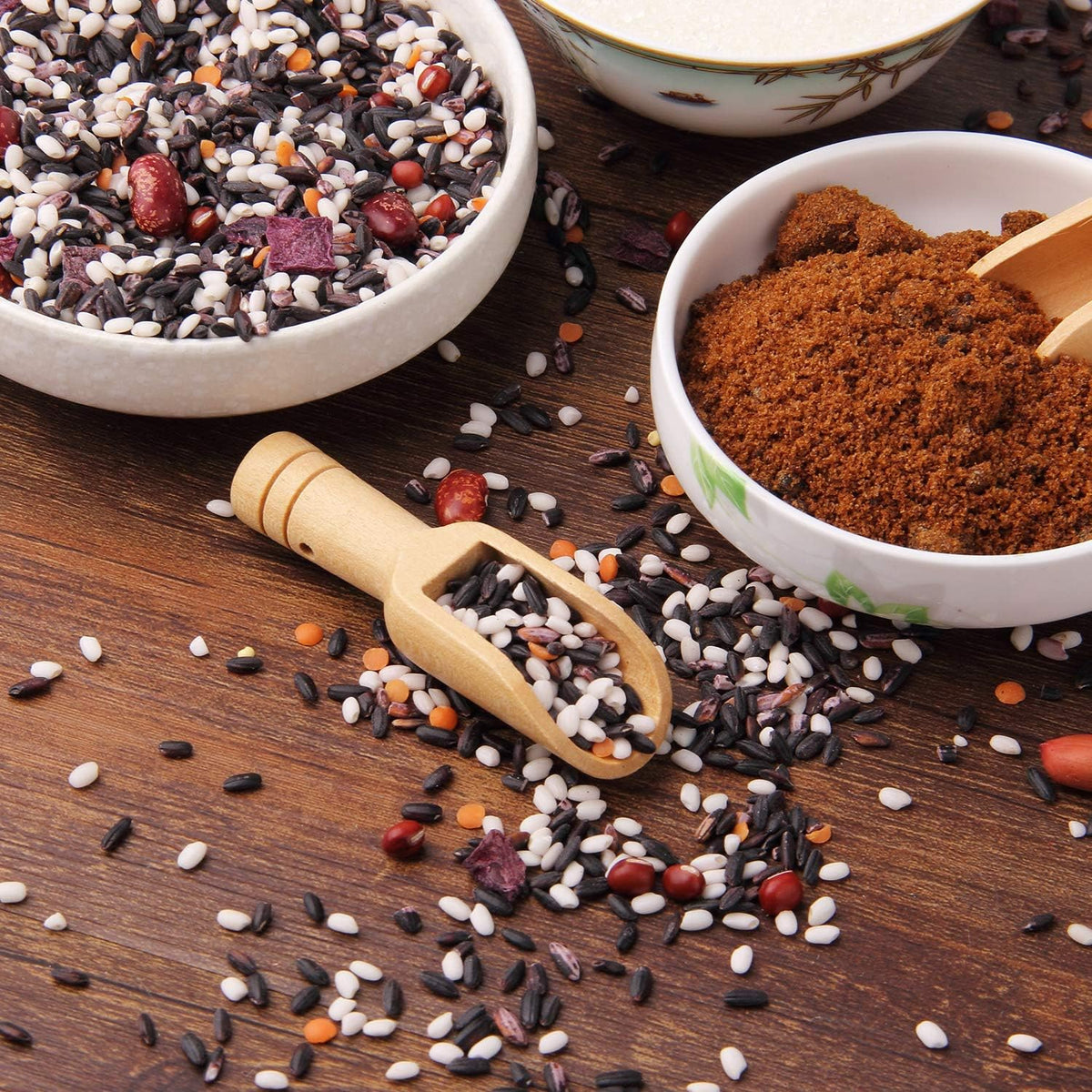 Small Wooden Scoops, Little Wooden Spoons for Jars,Bath Salts(12PCS)3 inches long
