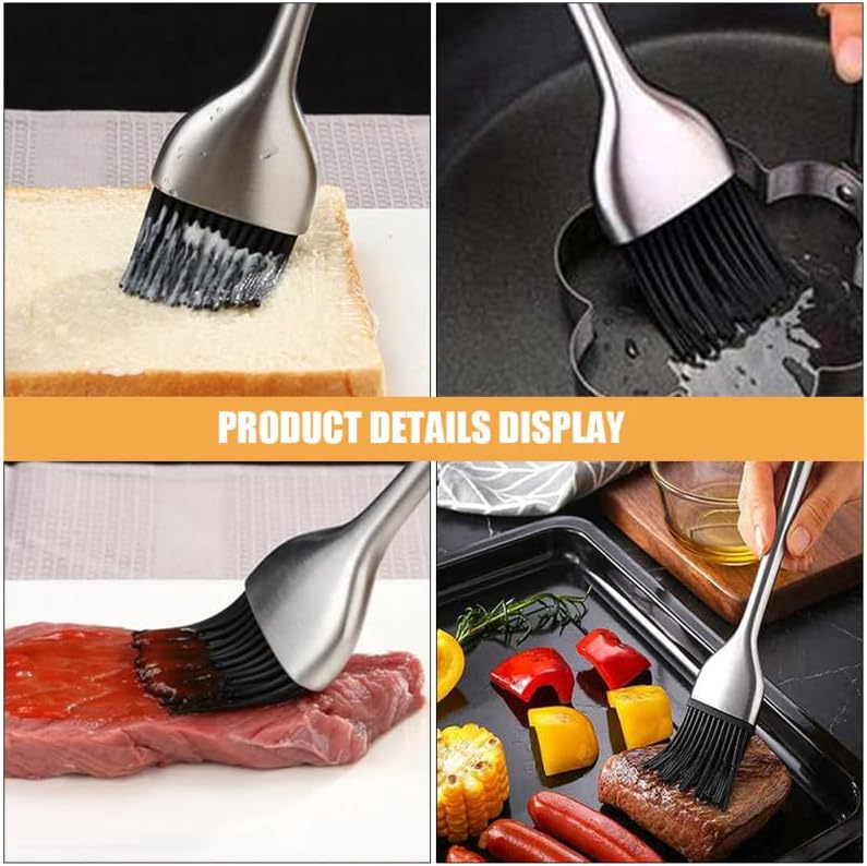 4pcs Silicone Basting Brush Heads Pastry Brush Refills Grill Replacement Heads for Bbq Baking Oil Sauce and Marinade Application Universal Fit for Most Handles