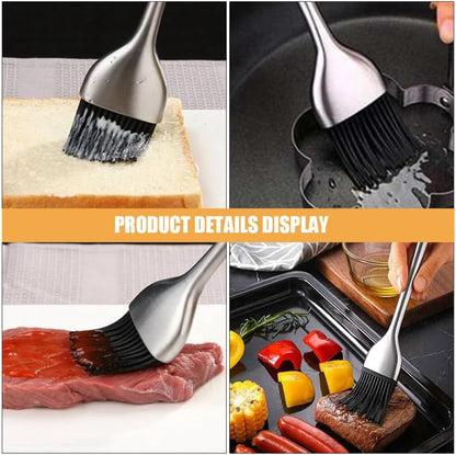 4pcs Silicone Basting Brush Heads Pastry Brush Refills Grill Replacement Heads for Bbq Baking Oil Sauce and Marinade Application Universal Fit for Most Handles