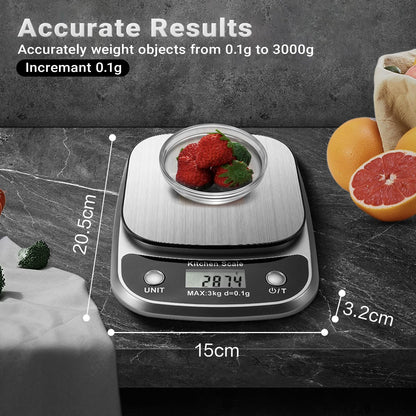 Food Kitchen Scale Digital Weight Grams and Oz 10kg/1g