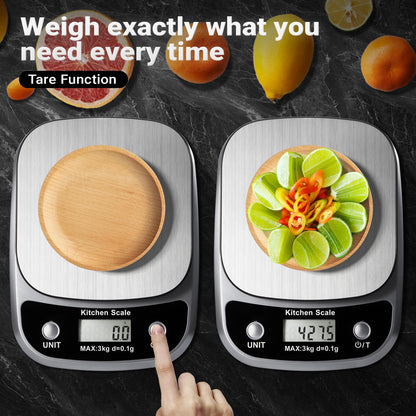 Food Kitchen Scale Digital Weight Grams and Oz 10kg/1g