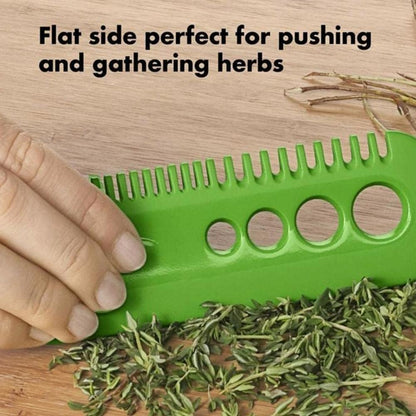 Green Leaf Herb Stripper, Vegetable Herb Eliminator Comb Kitchen Herb Leaf Stripping Tool Herb Pealer for Kale, Chard, Collard Greens, Thyme, Kitchen Utensils and Gadgets, Herb and Spice Mills