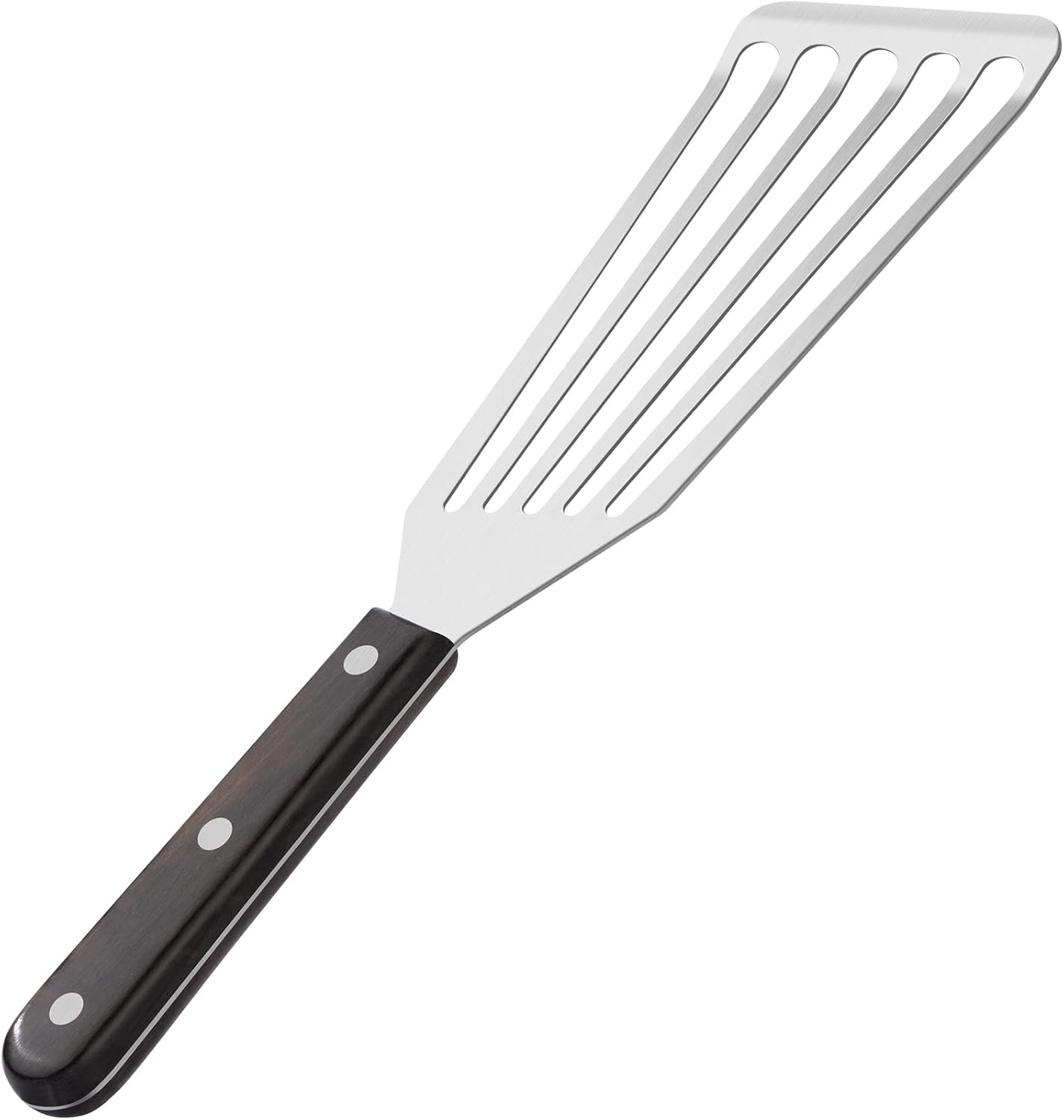 Fish Spatula Stainless Steel Slotted Turner with Sloped Head Design for Flipping Delicate Food, Egg, Patties, Fries