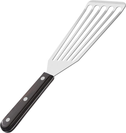 Fish Spatula Stainless Steel Slotted Turner with Sloped Head Design for Flipping Delicate Food, Egg, Patties, Fries