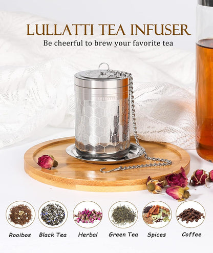 Large Tea Infuser 304 Steel Fine Mesh for Teapots & Mugs
