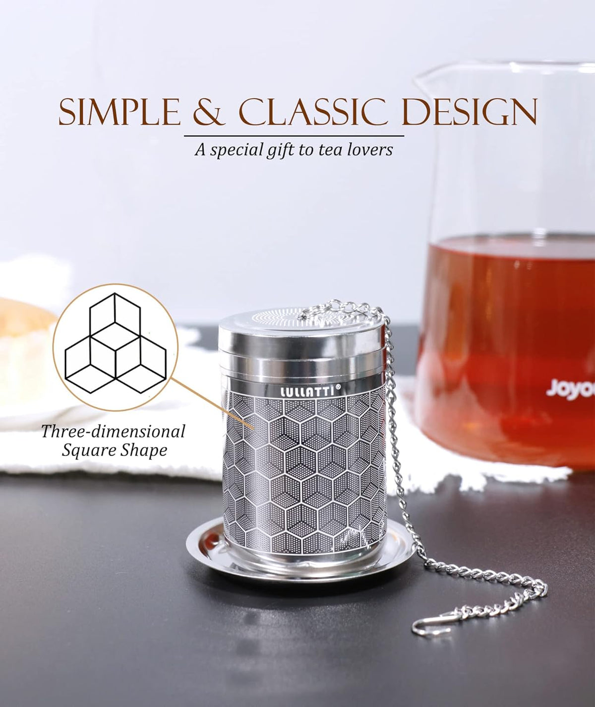 Large Tea Infuser 304 Steel Fine Mesh for Teapots & Mugs