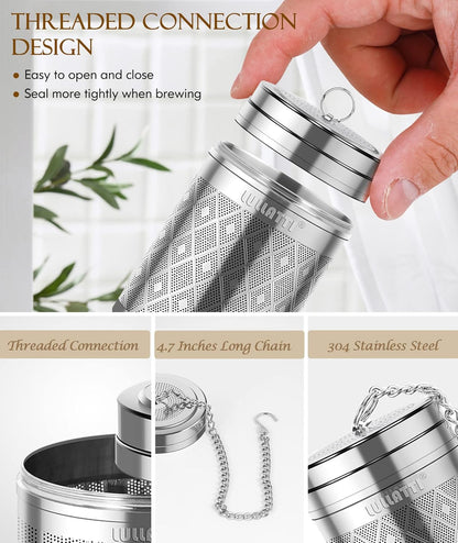 Large Tea Infuser 304 Steel Fine Mesh for Teapots & Mugs