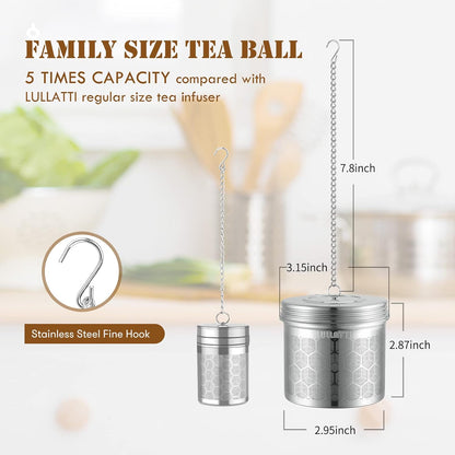 Large Tea Infuser 304 Steel Fine Mesh for Teapots & Mugs