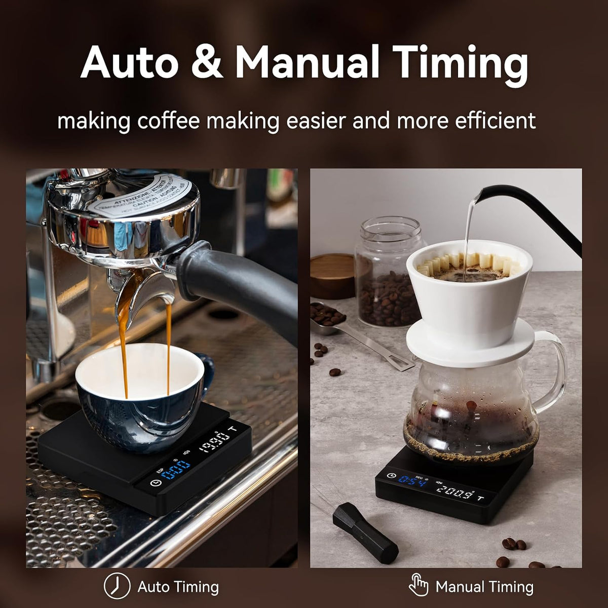 Coffee Scale 0.1g Timer Flow Rate Ratio USB-C