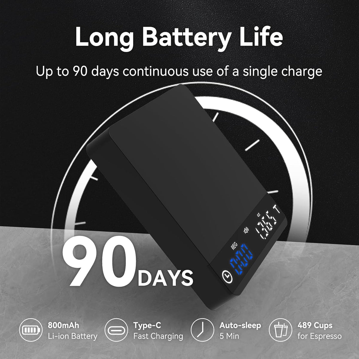 Coffee Scale 0.1g Timer Flow Rate Ratio USB-C